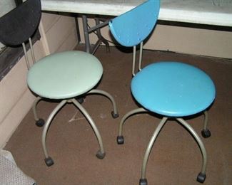 vintage rolling stools