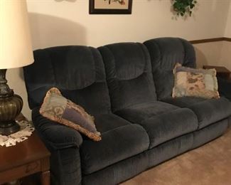 Blue Couch with matching loveseat