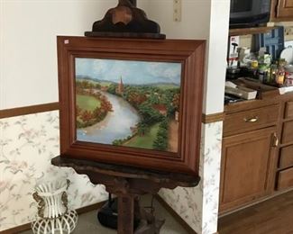 Beautiful Easel and many original paintings