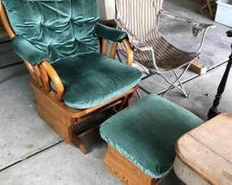 Glider and footstool 