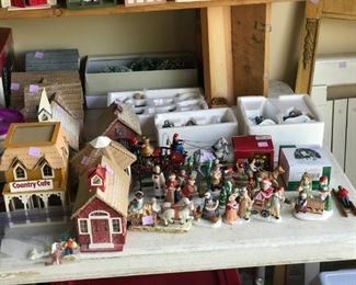 Village Pieces and Hand Made buildings