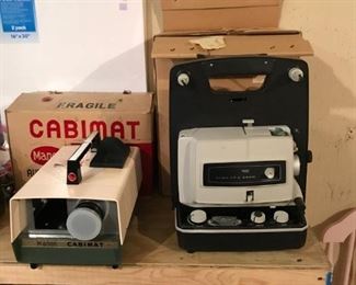 slide projector and 8mm projector