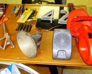 antique carbide light, drive-in speaker