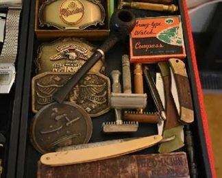BELT BUCKLES, VINTAGE RAZORS