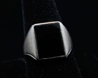 10K Gold and Onyx Men's Ring