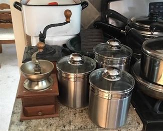COFFEE GRINDERS, CANISTERS