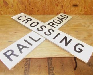 ORIGINAL RAILROAD CROSSING SIGN FROM CONCORD