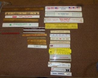 Nice Collection of Old Advertising Rulers