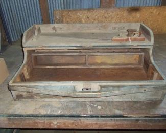 Old Carpenters Box w/ Saw
