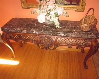 Marble Top Console Table