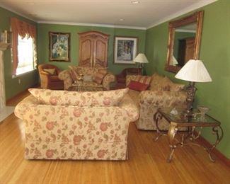 Macy's Living Room Sleeper Sofa and Two Oversized Chairs