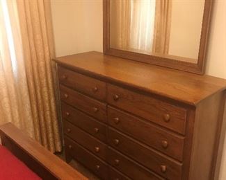 Matching triple dresser/with mirror in bed room suite - Oakwood Mfg. Co.
