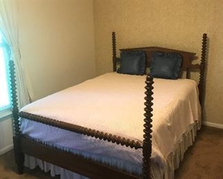  Vintage full size bed with spindles headboard/footboard  ( dresser and chest- bedroom suite)