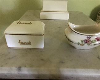 Trinket box- Harrods (London), trinket dish made for The Waldorf Astoria (New York) 