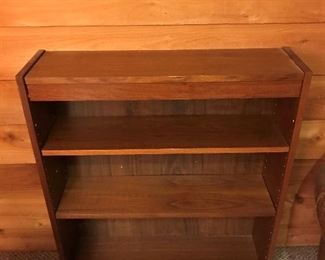 Small wooden book case with adjustable shelves