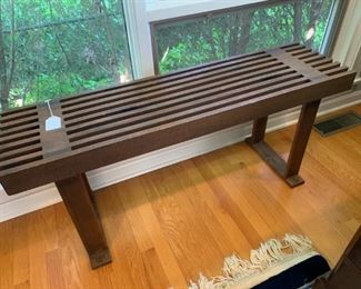 Mission style bench