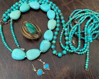 Turquoise and sterling silver jewelry