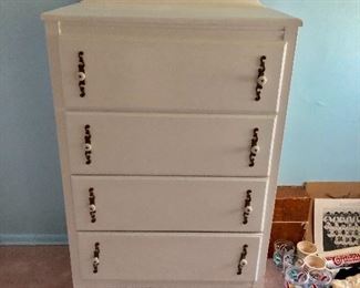 White Dresser with Mirror and Chest of Drawers
