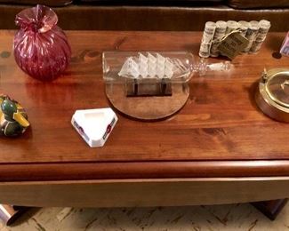 Drop Leaf Coffee Table and Decor