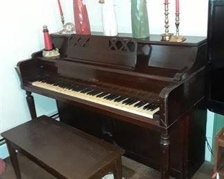 Cable piano and bench. Piano needs work