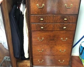 Cedar lined solid wood men’s cabinet