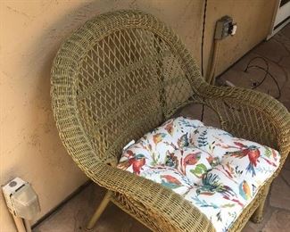 Pair of rattan chairs