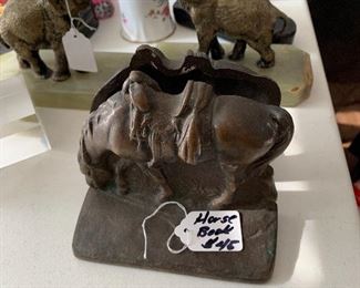 old horse book ends