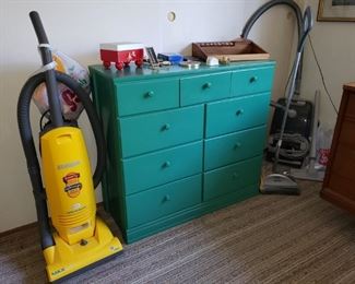 Eureka upright, Hoover canister and Shark electric broom