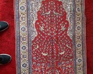Chinese silk prayer rug