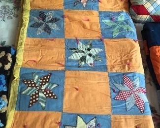 Handmade antique quilts, well preserved 