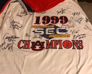 Signed Auburn 1999 Basketball Shirt