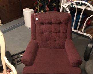 Maroon occasional chair