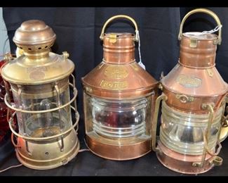 Vintage ship lanterns
