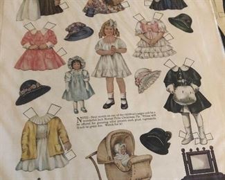 Lady's American Home Journal's Antique, March 1917 doll cut-outs...