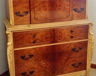 Beautiful, ornate, solid maple bedroom set