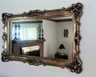 GORGEOUS huge gold framed mirror