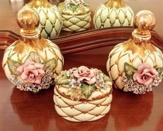 mid-century Holland Mold hand-painted decor