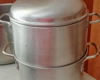 vintage Leyse aluminum steamer set