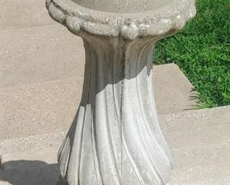 concrete bird bath stand