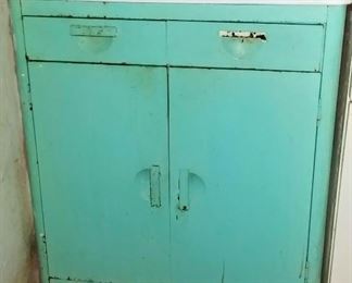 vintage metal cabinet
