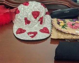 hats, purses, etc.