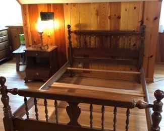 Full Size Cherry Wood Bed Frame https://ctbids.com/#!/description/share/181566