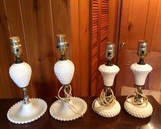 Hobnail Milk Glass Lamps     https://ctbids.com/#!/description/share/184675