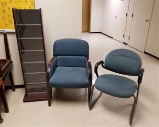2 Office Chairs and Magazine Rack