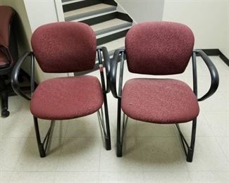 2 Maroon Office Chairs