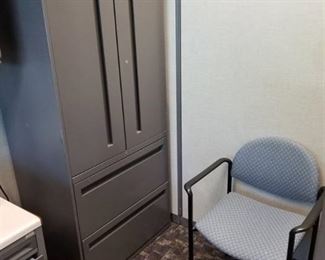 Metal Cabinet and Office Chair