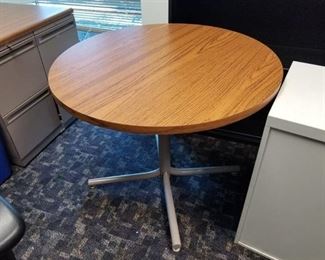 Round Wood Office Table