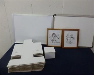 White Boards/Boxes/Art Work