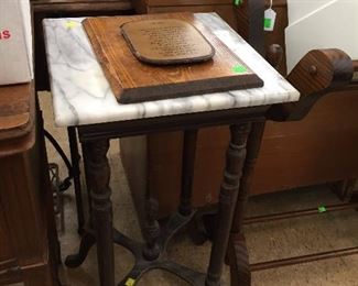 Marble Top Lamp/Side Table