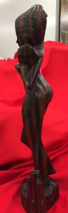 Wooden Hand Carved Lady 